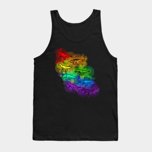 Rainbow Dinosaurs Tank Top